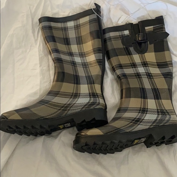 capelli plaid rain boots